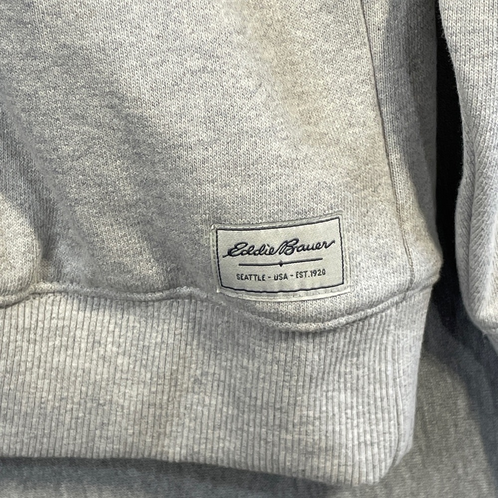 Eddie Bauer Sweatshirt Men’s Size TXL Gray Pullover Sherpa Lined - Picture 3 of 11